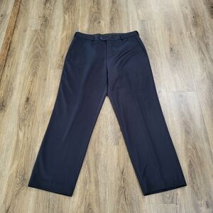 Umberto Bonelli Men's Black Dress Pants Pleated Front Size 36/30